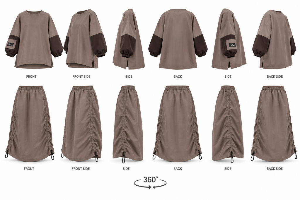 Ensemble Lina — Tunique & Jupe Oversize