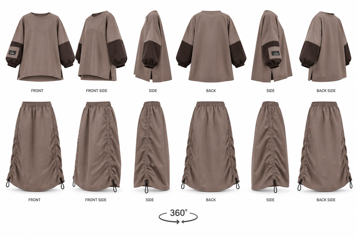 Ensemble Lina — Tunique & Jupe Oversize