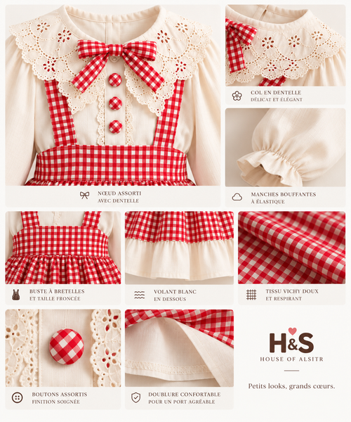 Ensemble Élia — Blouse & Robe Vichy