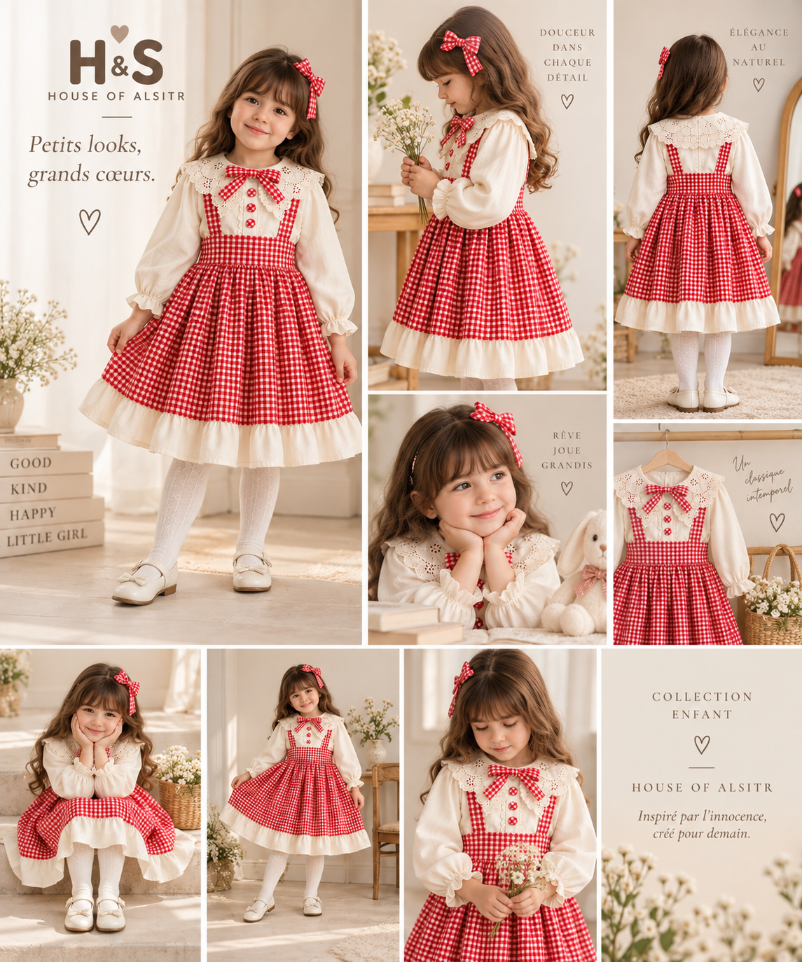 Ensemble Élia — Blouse & Robe Vichy