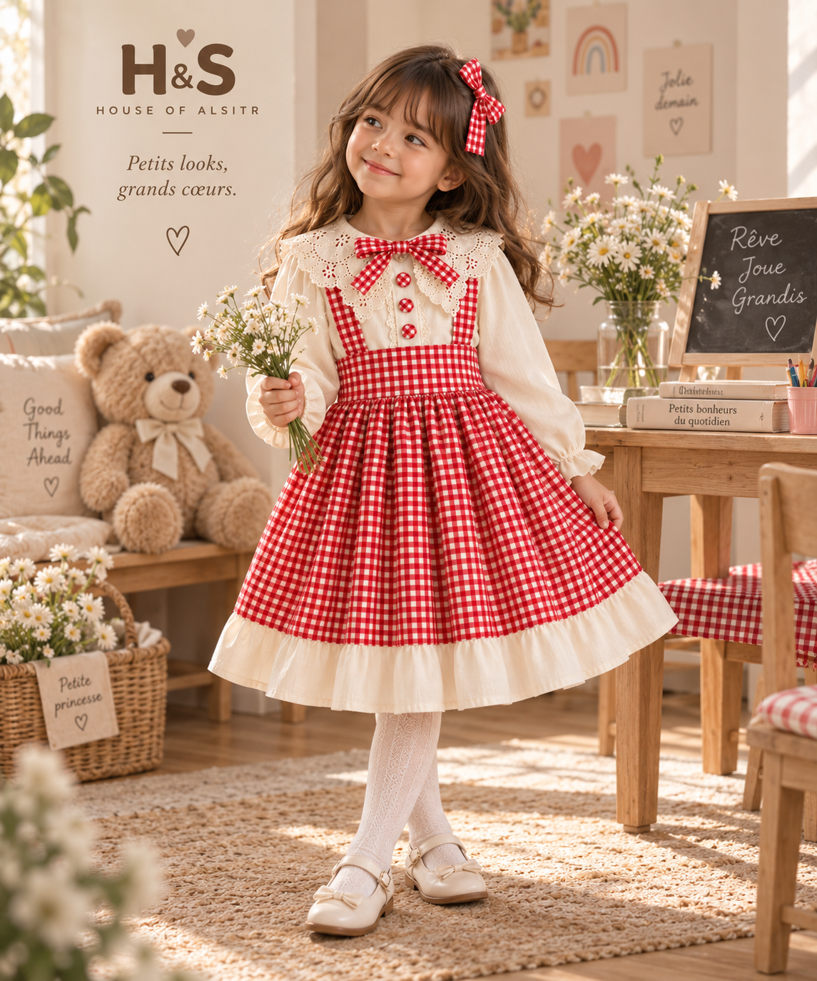 Ensemble Élia — Blouse & Robe Vichy