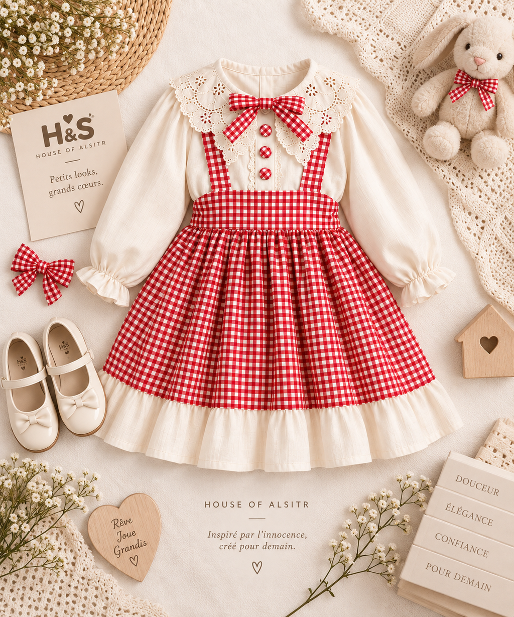 Ensemble Élia — Blouse & Robe Vichy