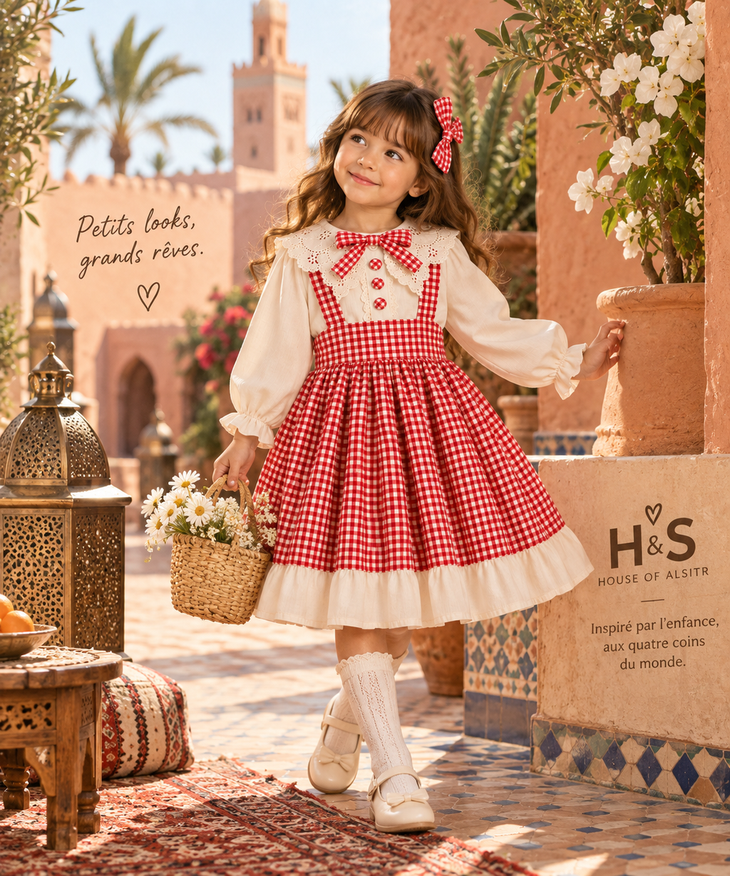 Ensemble Élia — Blouse & Robe Vichy