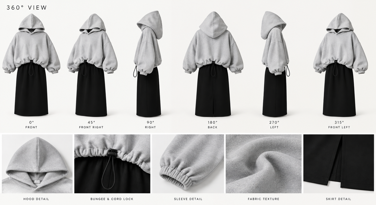 Ensemble Naya — Hoodie & Jupe Longue
