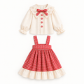 Ensemble Élia — Blouse & Robe Vichy