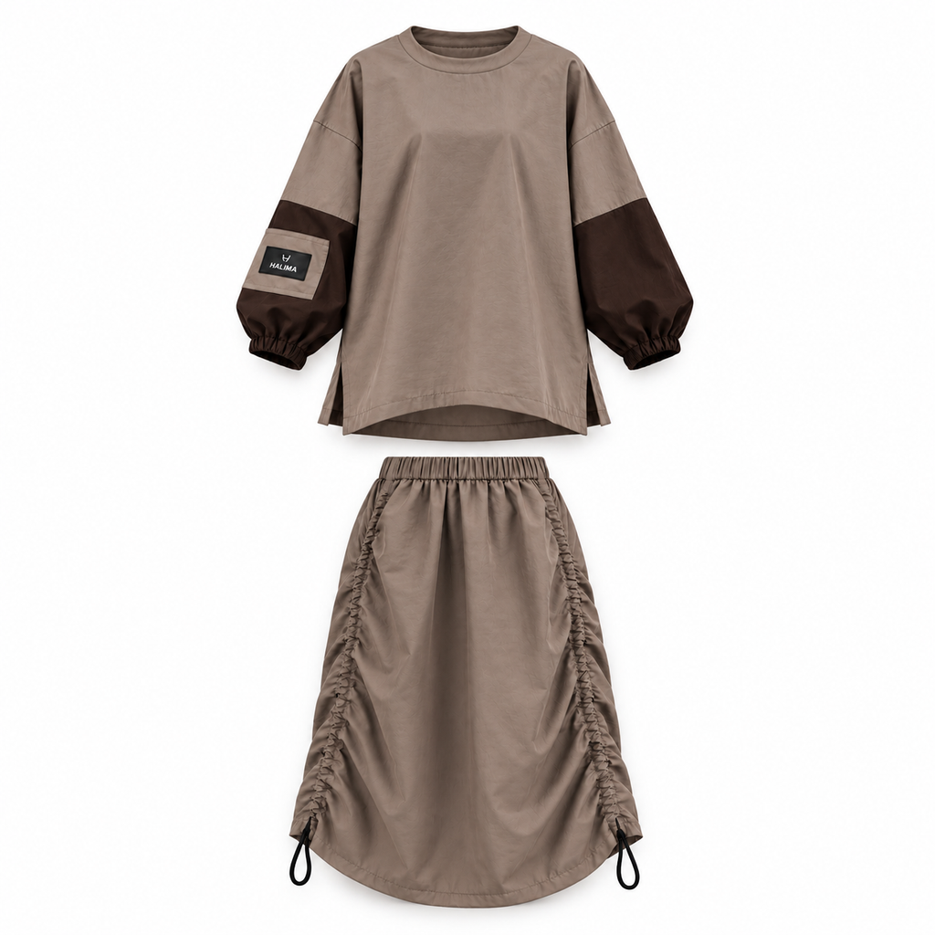 Ensemble Lina — Tunique & Jupe Oversize