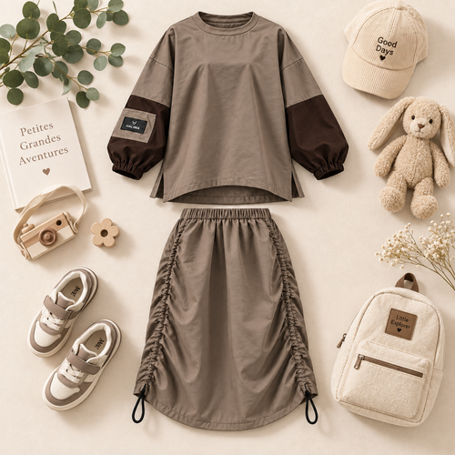 Ensemble Lina — Tunique & Jupe Oversize